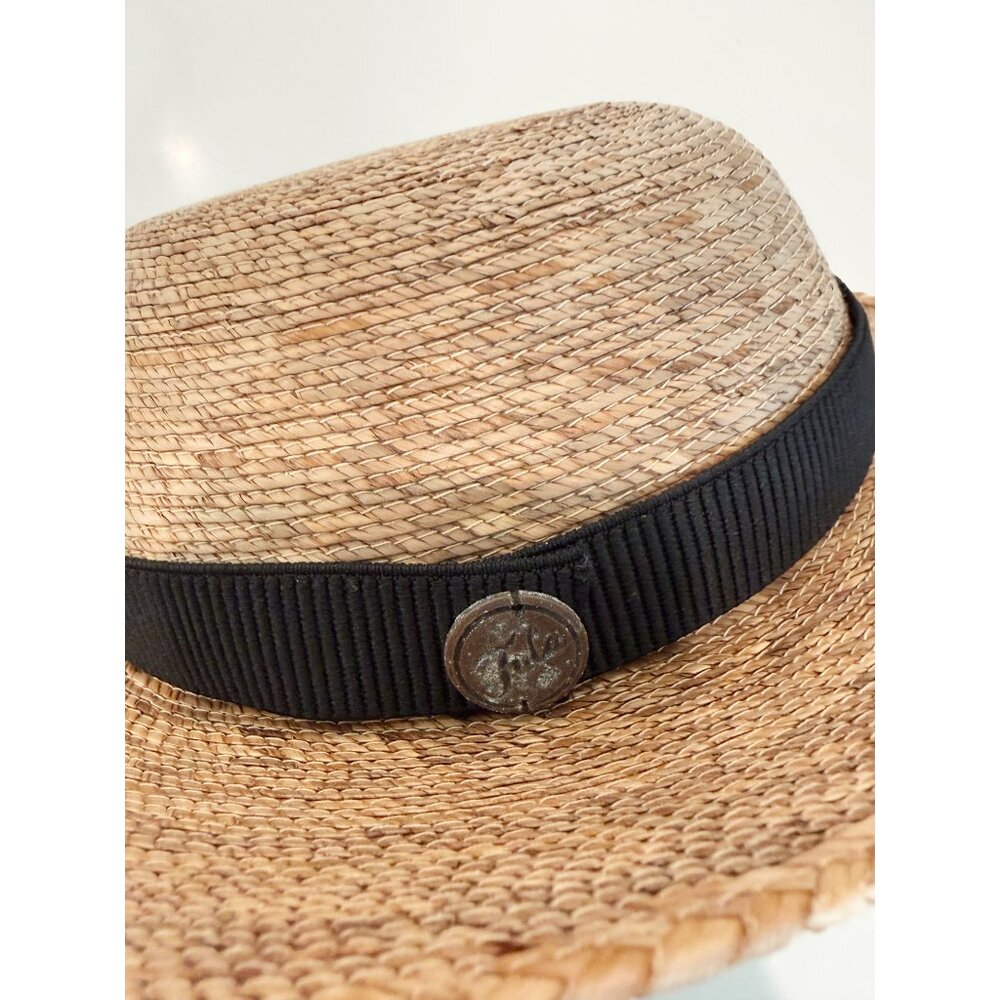 Tula Austin TX Straw Hat Women's Small Woven Round Outdoor Sun Beach Gardening - Picture 7 of 11